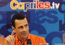 Capriles atribuye problemas económicos a la corrupción guber...