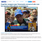 Capriles asegura que Venezuela cerrará el año con los peores...