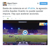 Miguel Pizarro: ¡Basta de violencia en el fútbol nacional!