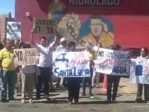 Vecinos de Santa Lucia se alzan para exigirle agua a Hidrola...