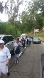 Manifestantes deciden caminar la Panamericana tras bloqueo d...